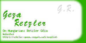 geza retzler business card